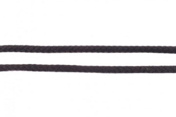 Baumwollkordel, Doppelgewebe, 8 mm, schwarz, 0,5 m